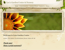 Tablet Screenshot of leesgardencenter.ca